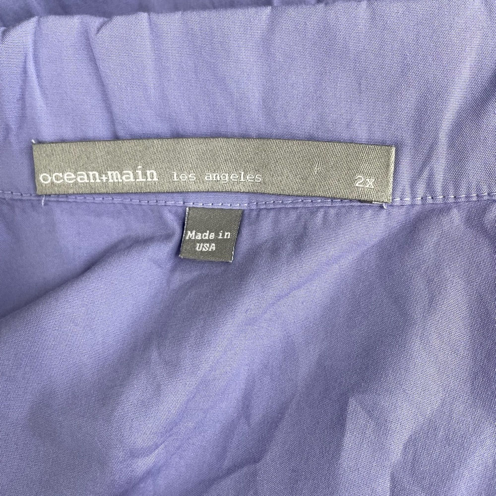 Ocean+Main Lavender Oversized Shirt Dress - Picture 3 of 7